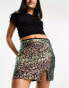 Extro & Vert sequin mini skirt in mermaid blue