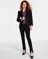 Women's Puff-Shoulder Open Front Long Sleeve Blazer