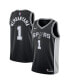 Big Boys Victor Wembanyama Black San Antonio Spurs Swingman Jersey - Icon Edition