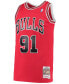 Men's Dennis Rodman Red Chicago Bulls Hardwood Classics 1997-98 Swingman Jersey