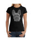 Women's T-Shirt with French Bulldog Word Art