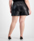 Trendy Plus Size Faux-Leather Shorts, Created for Macy's