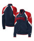 Women's Navy Atlanta Braves Touchdown Raglan Full-Zip Track Jacket