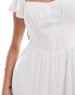 Hollister v-waist midi dress in white