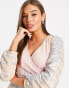 Forever New sequin drape mini dress in pastel ombre