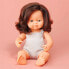 MINILAND Caucasian Brunette Girl 38 cm Colourful baby doll