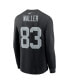 Men's Darren Waller Black Las Vegas Raiders Player Name & Number Long Sleeve T-shirt