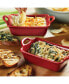 Ceramics Rectangular Au Gratin Set, 2-Piece