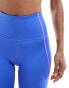 The North Face Training Hakuun contour seam high waist legging shorts in blue