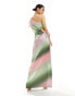 Style Cheat one shoulder satin midaxi dress in ombre effect