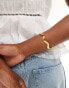 ASOS DESIGN waterproof stainless steel bangle bracelet with wiggle detail in gold tone