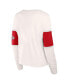 Women's Cream Kansas City Chiefs Antique Block Long Sleeve T-Shirt