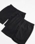 Vero Moda 2 pack legging shorts in black