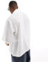 Weekday Roger oversized organza shirt in white