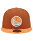 Men's Brown/Orange Golden State Warriors 2-Tone Color Pack 9fifty Snapback Hat