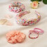 Scrunchies apricot und mit Blumenprint, 2 St