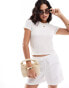 Vero Moda textured t-shirt in white