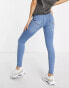 Noisy May Petite Callie high waisted skinny jeans in light blue