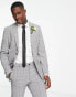 Selected Homme slim fit suit jacket in light grey check