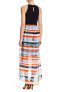 ECI 161056 Women's Sleeveless Hi-Lo Slit Stripes Maxi Dress Black/Multi Sz. XL