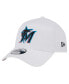 Men's White Miami Marlins TC A-Frame 9FORTY Adjustable Hat