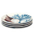 Beyond the Shore Set of 4 Dinner Plates