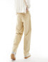 ASOS DESIGN baggy fit corduroy trouser in stone