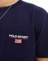 Polo Ralph Lauren Sport Capsule crest logo t-shirt classic oversized fit in navy