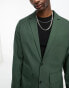 ASOS DESIGN oversized cargo pocket suit jacket in green