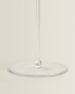 Blown crystalline sparkling wine flute