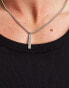 Faded Future silver stone bar necklace in silver