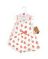 Toddler Girls Baby Organic Cotton Sleeveless Dresses, Peach