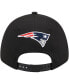 Men's Black New England Patriots Top Visor 9FORTY Adjustable Hat