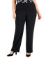 Plus Size Mid-Rise Full-Length Straight-Leg Pants