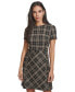 Women's Plaid Ponté-Knit Short-Sleeve Dress