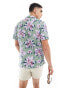 Paul Smith shirt in green purple floral print