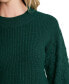 Women's Crewneck Bobble Detail Long Sleeve Sweater