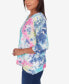 Women's In Full Bloom Torn Jacquard Tie Dye Top