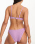 New Look glitter v bikini bottoms in lilac