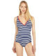 Tommy Bahama 273688 Women's Breton Stripe Bikini Bottoms, Size Small - Blue