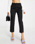 ASOS DESIGN Petite slim skim cigarette trouser in black