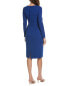 Maggy London Pleated Sheath Dress Women's Blue 2