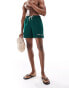 Polo Ralph Lauren Traveler script logo longer length swim shorts in mid green