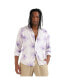 Men's EcoLiva White & Lavender Faded Floral Strokes Shirt