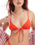 Weekday Perth triangle bikini top in red