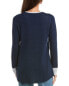 Forte Cashmere Reversible High-Low V-Neck Cashmere-Blend Sweater Women's