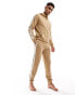 Tommy Hilfiger lounge hoodie in beige with white stripe