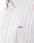 Levi's authentic logo short sleeve stripe oxford shirt in multi/white