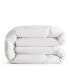 Medium Warmth No Noise White Goose Down Feather Fiber Comforter, Full/Queen