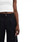 Levi's pleated wide leg twill trouser in black